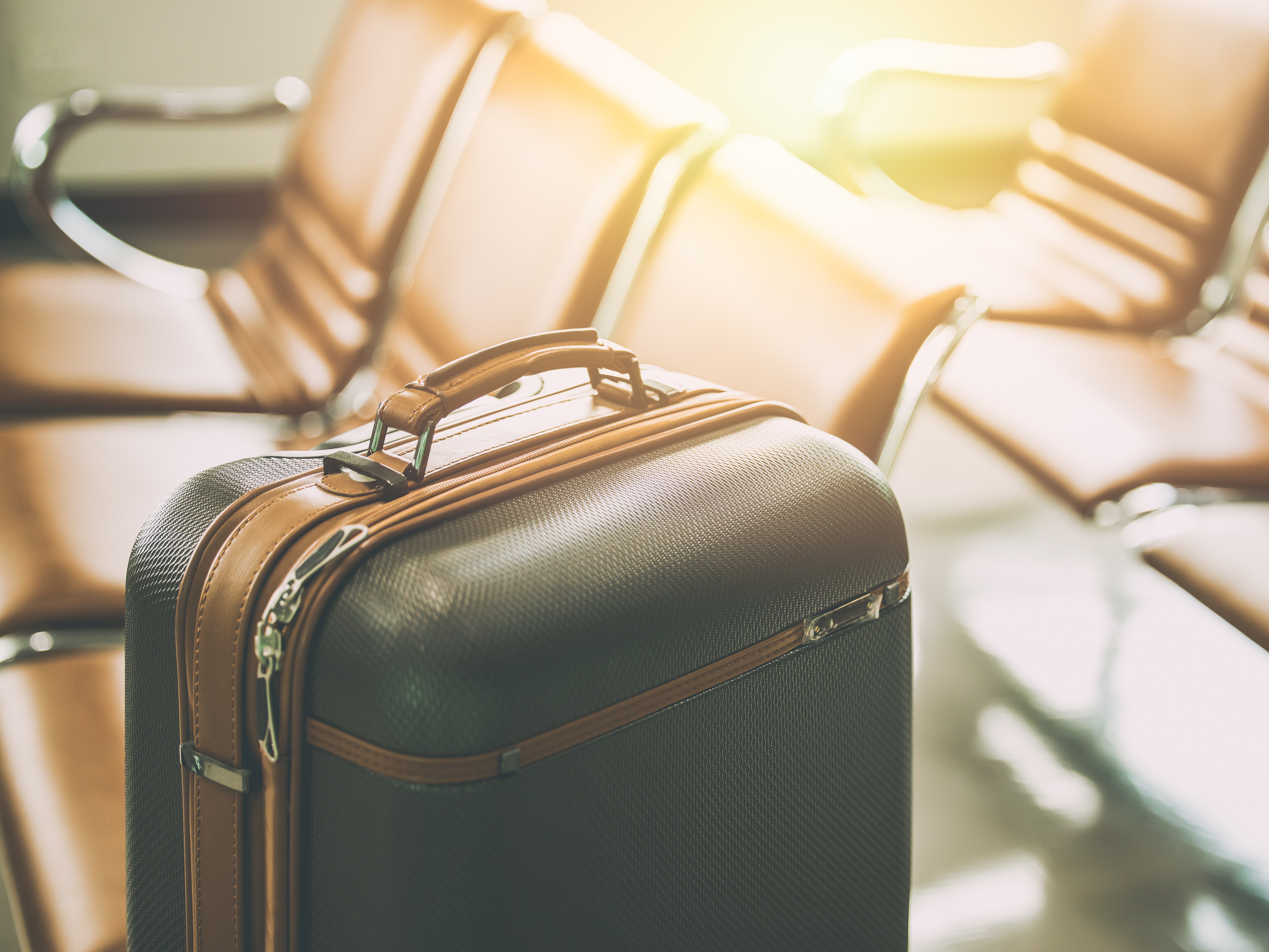 Trolley in a waiting area.