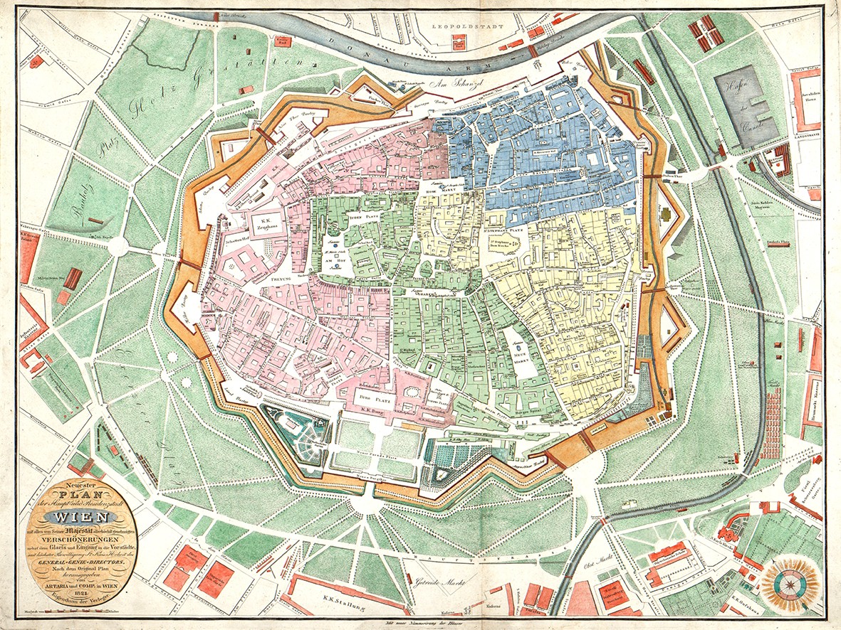 An old map of Vienna.